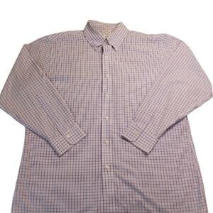Brooks Brothers Classic Fit Purple Plaid Supima Cotton Shirt 16.5‑32 – EUC